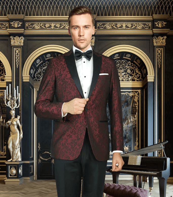 Burgundy Tonal tuxedo