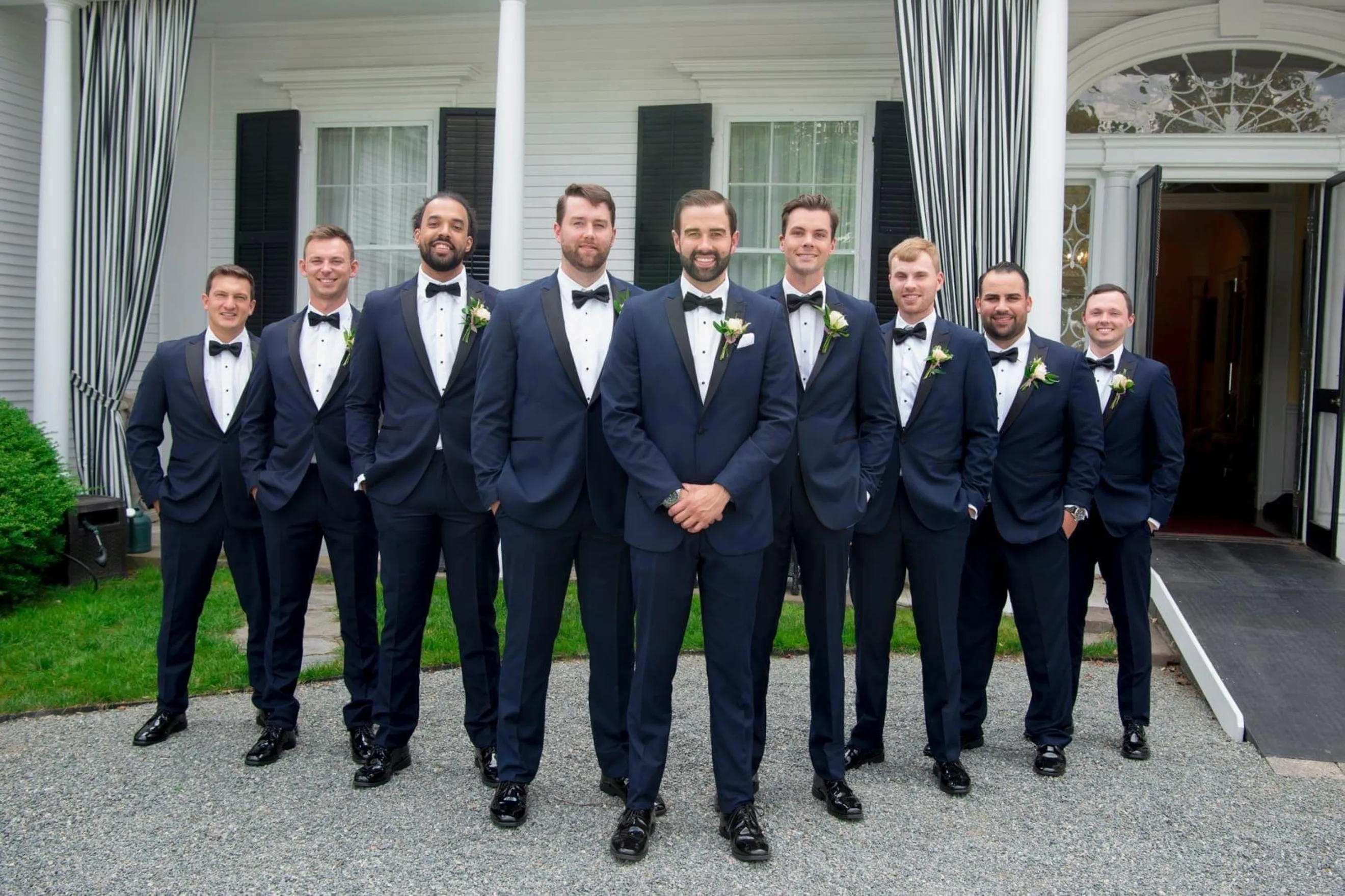 Merian Brothers Wedding Party in Tuxedos